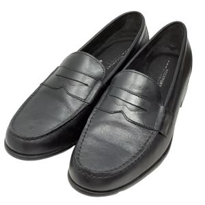 Rockport men's black leather classic penny loafers, slip on, walkability, sz 10
